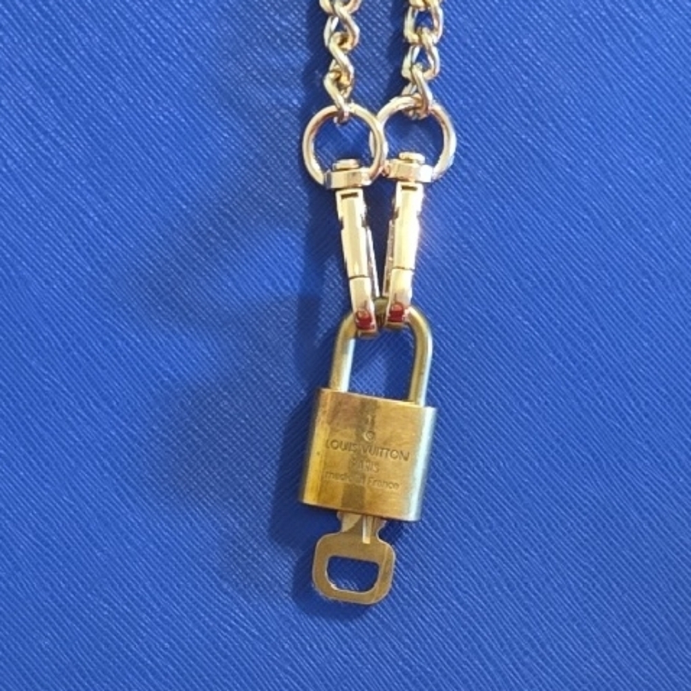 Louis Vuitton Gold Padlock On Chain